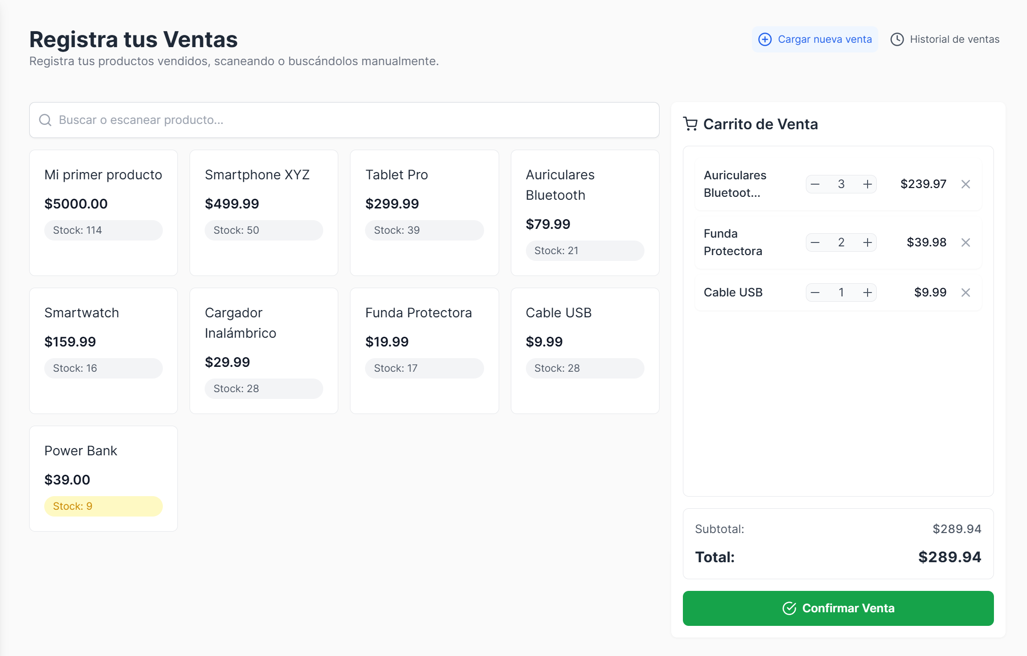 Sistema automatizado de control de inventario